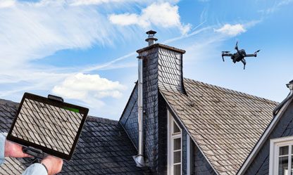 Drone inspection - Residential roof inspection saves time, reduces risk of injury damage analysis