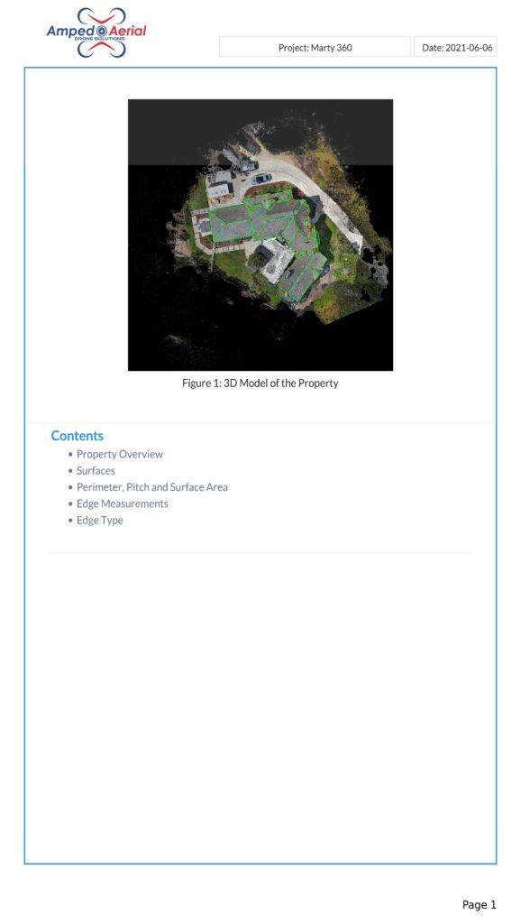 Drone Aerial Roof Inspections - Sample roof inspections report - page 1